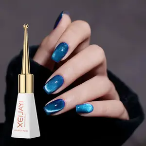 XEIJAYI Crystal Cat Eye Series Nails 2024 New Crystal Glitter Shiny Nail Gel Polish Bulb M49 Aquamarine