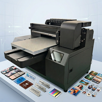 Impresora UV A3 con cabezal de impresión Epson F1440 DX7, riel silencioso, placa base Hoson, impresora plana UV mini para carcasas de teléfono TPU