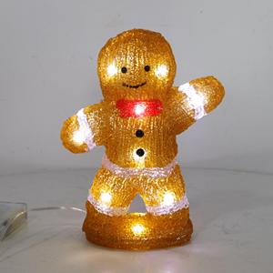 Adornos Navideños Innovadores de Hombre de Jengibre, Luces LED Acrílicas Blancas Frías, Alimentadas por Batería, Certificación CE RoHS, Clasificación IP20 - Product Image 1
