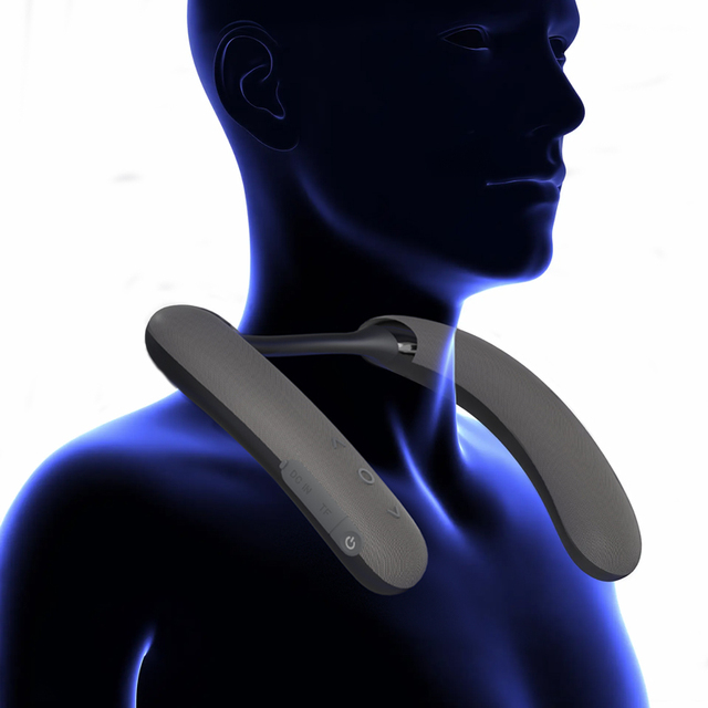 New Design Bluetooth 5.4 Portable Wireless Wearable Neck True 3D Stereo Surround Sound Outdoors Speaker Neckband Speakers