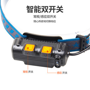 Linterna Frontal LED Recargable de 1200 mAh, Tipo C, para Correr al Aire Libre, Pesca, Fuente de Luz Roja y Blanca - Product Image 3