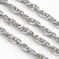 Chaînes serpent en acier titane, accessoires semi-finis personnalisables, chaîne cubaine en acier inoxydable à double fermoir gaufré, fabrication usine