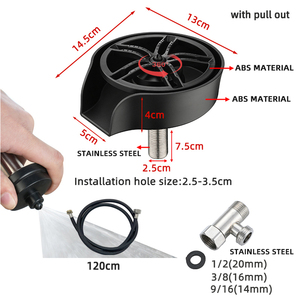 Multifunctional Pull Out Cup Washer <strong>Sink</strong> Mounted <strong>Glass</strong> Rinser Cup <strong>Cleaner</strong> for Coffee <strong>Bar</strong> Kitchen - Product Image 4