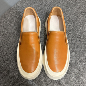 Mocasines Sin Cordones para Hombre, Cuero Vacuno de Primera Calidad, Tacón Medio, Zapatos Casuales, Color Sólido Marrón, Verde, Blanco, Negro, Juveniles 18-40 - Product Image 3