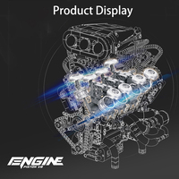 Y15001 Supercar V8 Engine Model Building Block Kits MOC Bricks Block Toys Motor Drive Creative Puzzle Toy for Kid Birthday Gift