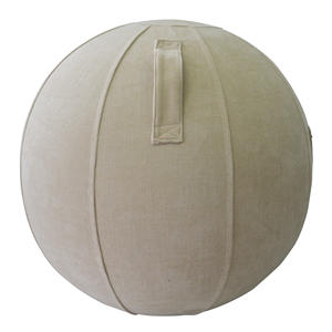 Pelota de parto para embarazo, silla de pelota, funda ergonómica <span class=keywords><strong>lavable</strong></span>, venta al por mayor, 65 cm, poliéster con tacto de <span class=keywords><strong>lino</strong></span>, funda antideslizante para pelota de yoga para gimnasio y embarazo - Product Image 5