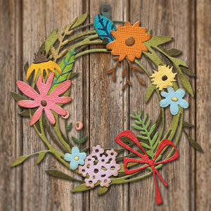 Corona Floral Metálica Hecha a Mano, Redonda, Decorativa, Estilo Rústico, Sin Iluminación, Paquete Individual - Product Image 3