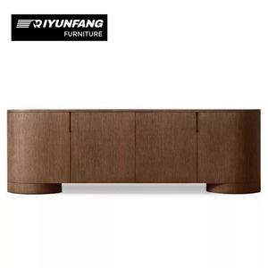 Villa living room solid wood <strong>sideboard</strong>; living room wall-mounted four-door <strong>storage</strong> <strong>sideboard</strong>; six-door <strong>storage</strong> TV cabinet - Product Image 6