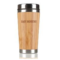 Nouveau et Original Intégrer Circuit Nature Bambou Tasse En Acier Inoxydable Fiole À Vide