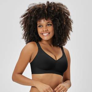 Soutien-gorge sans couture sans fil pour femme, sexy, respirant, push-up, maintien 3/4, fermeture au dos, dos nu, fines bandes de gel fixes - Product Image 3