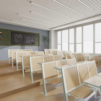 Ensemble de table et de chaise d'auditorium pour salle de classe, avec pieds en métal, siège confortable, design moderne, construction durable