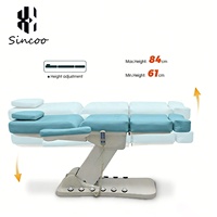 Table et lit de massage électrique moderne pour le visage, table esthétique à 3 moteurs avec commande au pied, lits de spa, de tatouage et de beauté