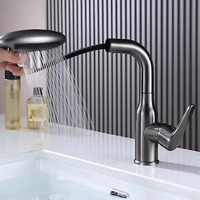 Mitigeur de douche moderne en acier inoxydable chromé, multifonctionnel, avec jet de pluie spatial, eau chaude et froide, pour salle de bain
