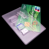 Porte-carte SIM en PVC personnalisé, étui en plastique pour carte micro nano SIM, pochette pour carte SIM