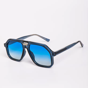 Lunettes de soleil polarisées surdimensionnées Finewell Designer, monture noire épaisse, pont métallique, verres orange, unisexe, OEM personnalisé 3410 - Product Image 4