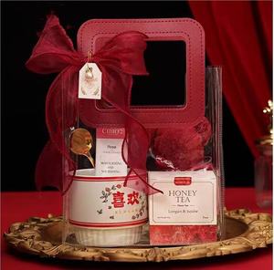 Bolsa de embalaje de plástico transparente INS, bolsa de asas de <span class=keywords><strong>PVC</strong></span> con flores, bolsa de regalo para acompañantes de dulces de boda, venta al por mayor - Product Image 6