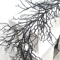 Branches séchées noires d'Halloween Vignes Plantes artificielles Branches d'arbres Décoration de plafond d'intérieur Branches sèches d'arbres artificiels