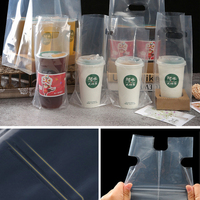 Personnalisé recyclable PE/PP/PLA Transparent boisson café bulle thé lait eau à emporter emballage tasse manchon Ba