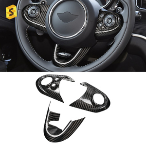 Cubierta de Lujo para el Marco de Botones del Volante en Fibra de Carbono Real para <span class=keywords><strong>MINI</strong></span> Clubman F54 F55 F56 F57 F60 - Product Image 3