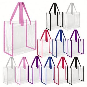 High-quality Transparent PVC Single-shoulder <b>Handbag</b>, Custom Logo Color, Daily-use Shopping Bag - Product Image 4