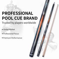 Queue de billard professionnelle KONLLEN K-02, 58,3 pouces, fût en érable JMC, embout de 12 mm, pour les tournois