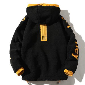 2020 nuevo modelo hip hop chaqueta de alta calidad de invierno personalizado bordado chaqueta de hombre sherpa - Product Image 3