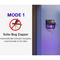 Lampe Insecticide Solaire Extérieure IP65 Tueur de Moustique avec Choc Électrique Cour Jardin Éclairage Répulsif pour les Moustiques