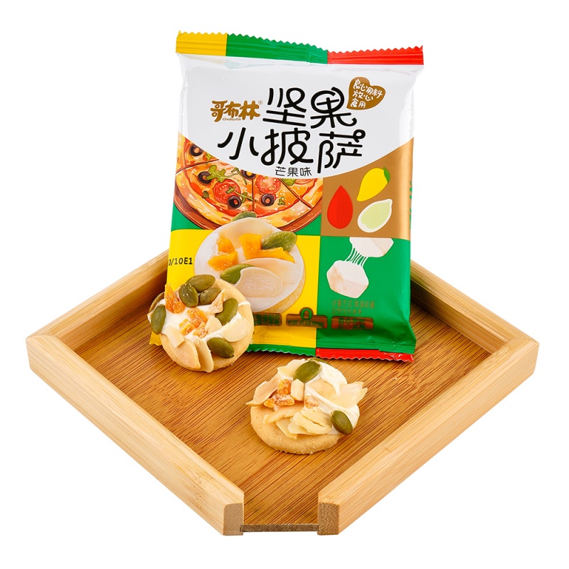 Mango-Infused Nut Pizza Biscuits Soft and Tasty Snack for Children Sugar-Free with Beans Flavor Packaged in Carton