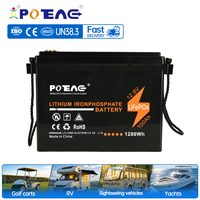 Batteries au plomb-acide de remplacement personnalisables haute performance 12,8 V 100 Ah à charge rapide pour camping-car et voiturette de golf