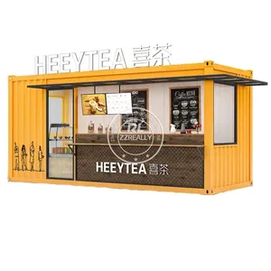 Custom Designed 20ft Luxury Portable Mobile Container Juice Bar 40ft Prefabricated Container For Cafe And Restaurant