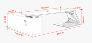 Escritorio de oficina ejecutivo extensible blanco moderno para CEOs con estilo de madera de panel para ejecutivos y uso de oficina - Product Image 6