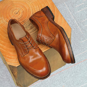 Chaussures d'affaires haut de gamme - Cuir véritable souple, style Oxford décontracté et formel, semelle plate antidérapante, lacets, chaussures pour hommes tendance - Product Image 4