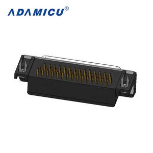 Haute densité 44 broches femelle à angle droit Micro D sous-connecteur contacts en laiton estampé 2A courant nominal pour les connexions de fil - Product Image 3