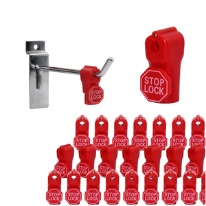 500 Piece EAS Security <b>Hook</b> Stop Lock Retail Store Anti-theft <b>Plastic</b> Stop Lock for Single <b>Hook</b> - Product Image 1