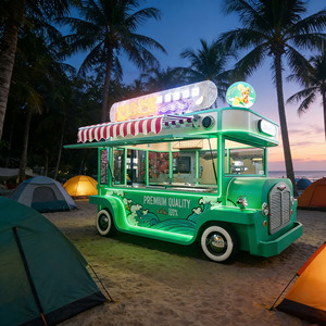 Fully Loaded Food Truck Trailer Mobile <b>Snack</b> <b>Bar</b> For Street Selling Mobile Catering Food Truck Stainless Steel Fast Food Trailer - Product Image 1