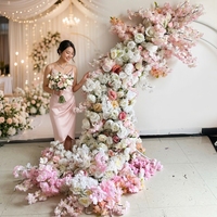 SPR personnalisé 5D Flowerwall mariage soie artificielle Rose arc fleur panneau mural toile de fond fleurs décoratives artificielles pour mur