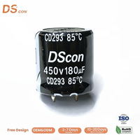 450V180uF 25*25mm DScon Snap-in Aluminum Electrolytic Capacitor 20% Tolerance High-Temperature Suitable for Industrial Control
