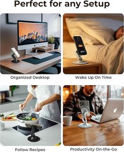 Mag360 Magnetic <b>Phone</b> <b>Stand</b> <b>for</b> <b>Desk</b> <b>Stand</b> <b>for</b> iPhone 17 360° Rotating Adjustable, Foldable Portable Strong Magnet - Product Image 4