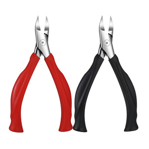 Cortauñas para uñas encarnadas de acero inoxidable con mango rojo y diseño de corte en ángulo de 25 grados - Product Image 4