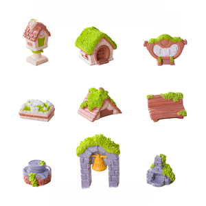 Ornamenti creativi, carini e rilassanti a forma di piccola foresta per il fai da te, decorazioni per giardini, casa, auto e scrivania, in resina. - Product Image 5