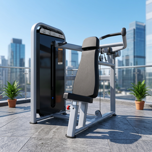 Appareil professionnel de musculation des épaules à assise avec pile de poids pour la formation des deltoides - Product Image 3