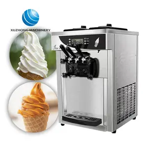 Industrial Table Top Soft Serve Ice Cream Machine 3 Flavor Ice Cream Maker Italian Ice Cream Maker Machine