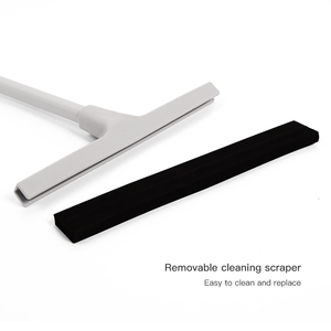 Serpillère à tête en caoutchouc TPR souple de 30 cm de large avec manche en fer pour le nettoyage professionnel des sols et des vitres domestiques - Product Image 3