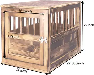 Furniture Style Wooden Dog Crate for Small Size Dog Indoor Decorative Puppy Kennel Easy Assembly