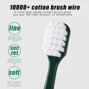 Brosse à dents à poils PBT coniques à large manche brosse à dents carrée ancre brosse à dents adulte - Product Image 3