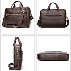 Serviette d'affaires <span class=keywords><strong>en</strong></span> <span class=keywords><strong>cuir</strong></span> étanche pour hommes, mallette multifonctionnel mince et légère avec logo personnalisé, sac pour <span class=keywords><strong>ordinateur</strong></span> portable, offre spéciale, - Product Image 4