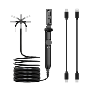 Caméra d'inspection endoscopique à 2 voies, 8 LED, sonde flexible étanche, cadeaux pour STEM, compatible avec tous les modèles de caméras d'inspection - Product Image 1