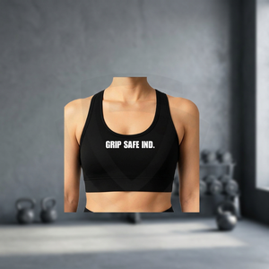 Soutien-gorge de sport personnalisable pour femme, en 100 % polyester, anti-bactérien, à maintien élevé, dos ouvert, décolleté bas, très extensible, bretelles croisées - Product Image 3