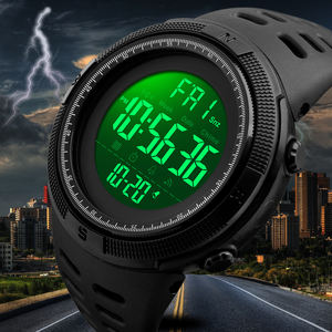 도매 SKMEI 1251 남자의 스포츠 디지털 손목시계 라운드 케이스 50m 방수 경보 기능 플라스틱 밴드 - Product Image 1