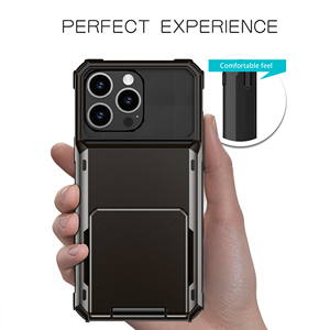 Funda deslizante para extracción de tarjetas, soporte para tarjetas, funda de teléfono de piel sintética de lujo para <span class=keywords><strong>iPhone</strong></span> 17 <span class=keywords><strong>Pro</strong></span> Max 16 Plus 15 14 <span class=keywords><strong>13</strong></span> 12 - Product Image 4
